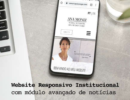Website institucional responsivo da Psicóloga  e Psicoterapeuta Ana Moniz